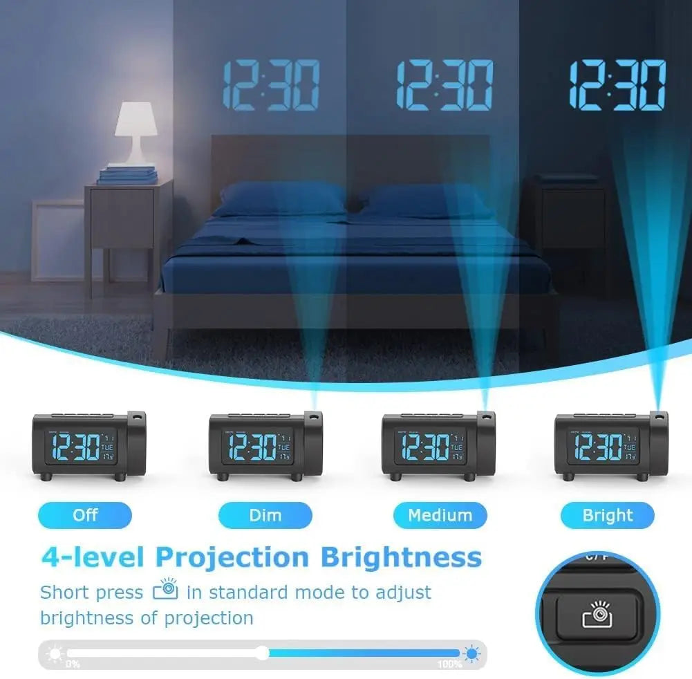 Reveil projecteur chambre ado projection plafond MaDouceVeilleuse