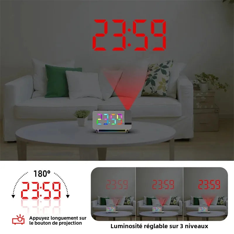 StyleRise reveil FM radio base lumineuse RGB MaDouceVeilleuse