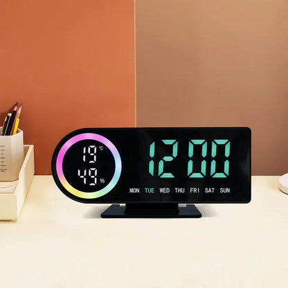 Reveil LED multicolore affichage temperature ambiante MaDouceVeilleuse