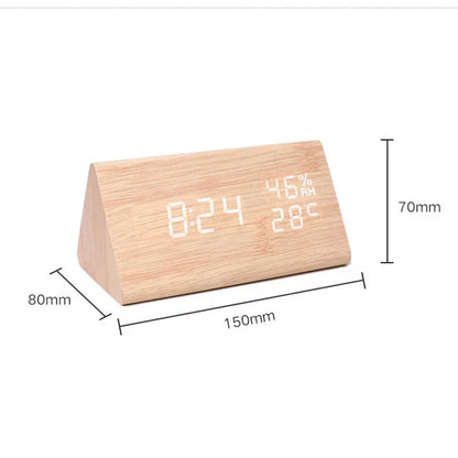 Reveil design bois naturel affichage LED MaDouceVeilleuse