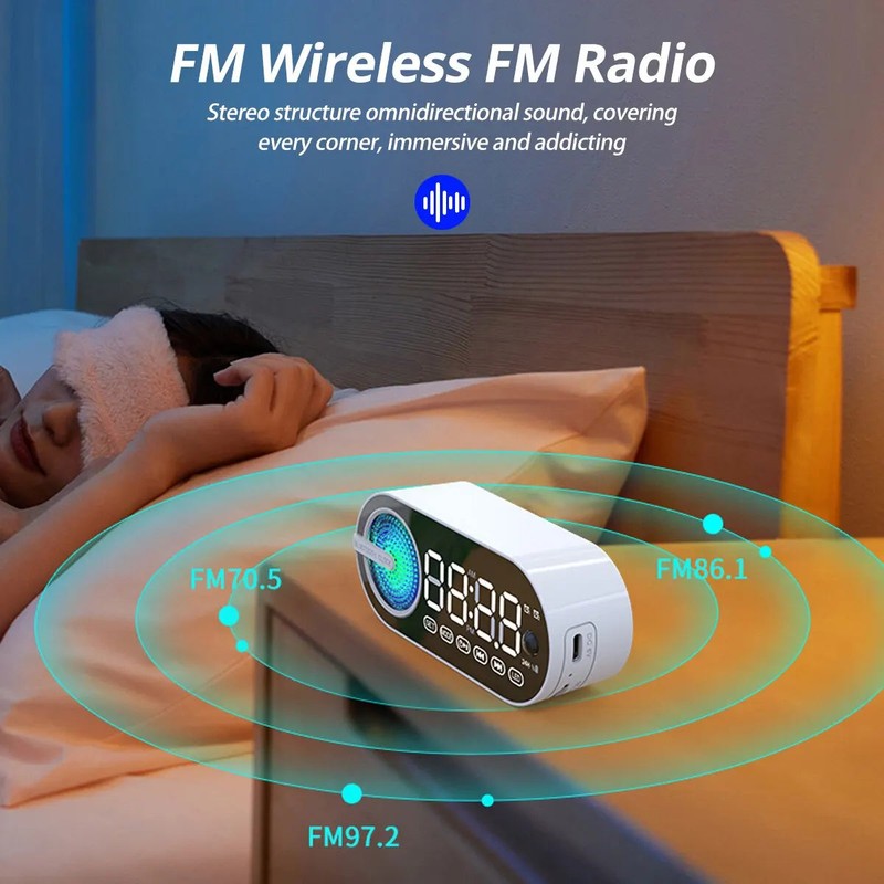 BoundRise reveil Bluetooth retroeclairage RGB MaDouceVeilleuse