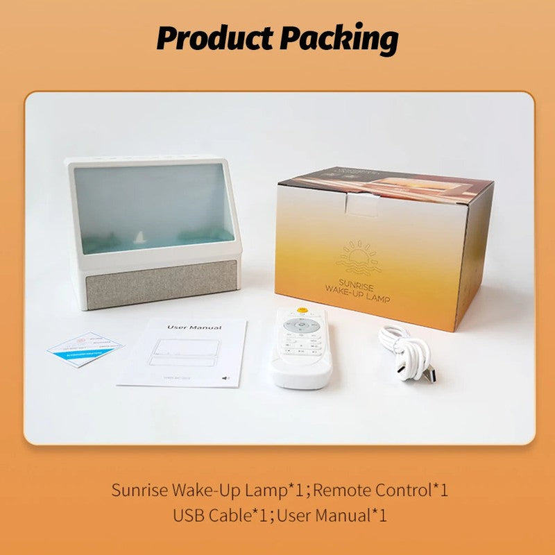 Reveil doux DawnRise mode coucher de soleil ambiance tamisee MaDouceVeilleuse