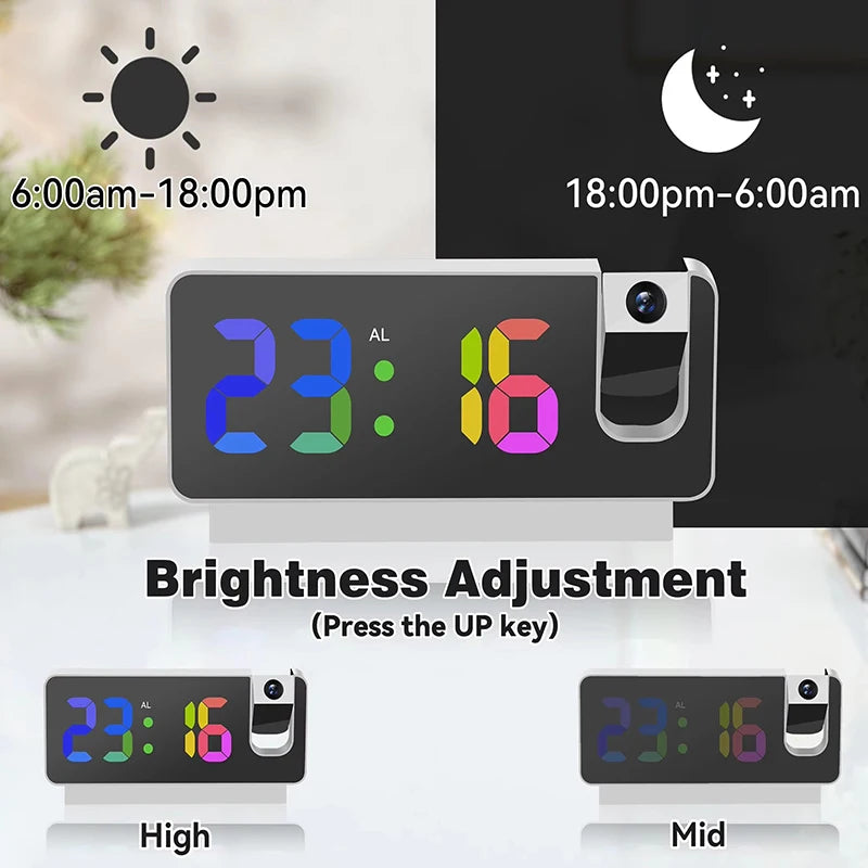 Reveil projecteur LED nuit automatique MaDouceVeilleuse