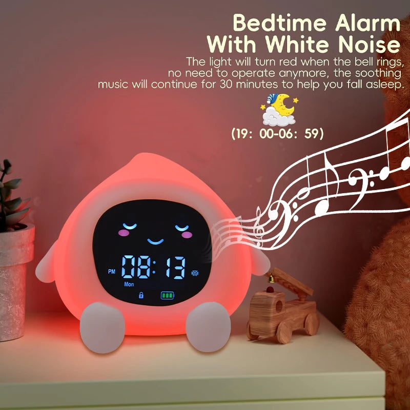 Veilleuse reveil fruit rose chambre enfant MaDouceVeilleuse