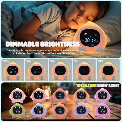 PeachRise reveil veilleuse table de chevet enfant MaDouceVeilleuse