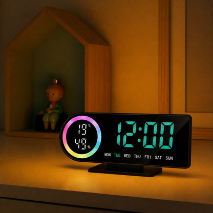 Réveil Digital LED Multicolore - LumiClock