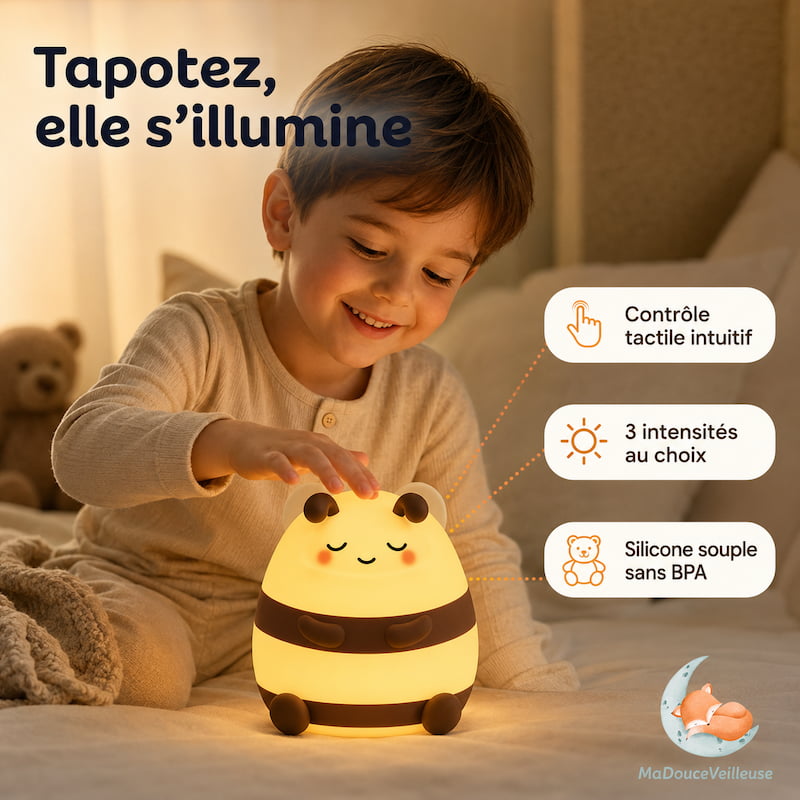 Veilleuse abeille en silicone - BeeLight