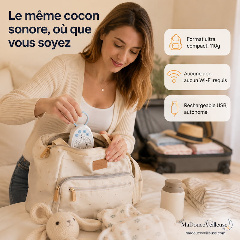 Machine Bruit Blanc Bébé Portable 20 Sons – MiniCalm