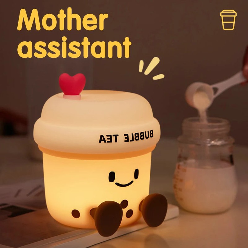 Veilleuse kawaii gobelet silicone tactile MaDouceVeilleuse