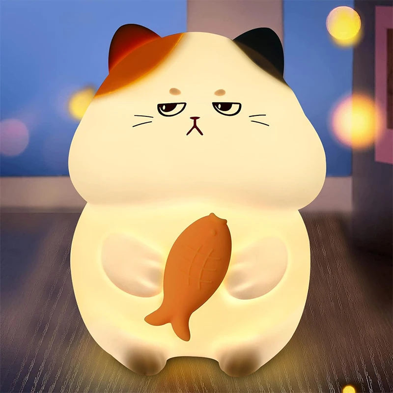 Veilleuse chat silicone KittyLumi lumiere douce bebe MaDouceVeilleuse