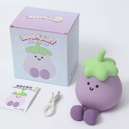 Veilleuse aubergine AubergLight lumiere douce bebe MaDouceVeilleuse