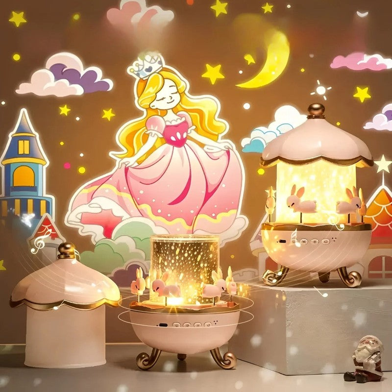 Veilleuse carrousel rotatif DreamSpin rose Madouceveilleuse