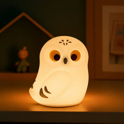 Veilleuse chouette silicone OwlLight lumiere chaude bebe MaDouceVeilleuse