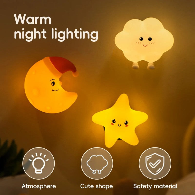 MoonyLight lumiere jaune chaude 3 niveaux chambre bebe Madouceveilleuse