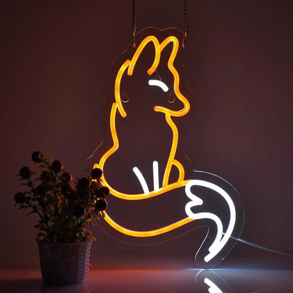 Veilleuse neon renard FoxGlow lumiere douce MaDouceVeilleuse