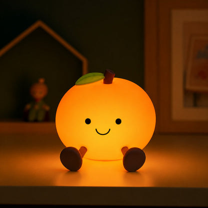 Veilleuse orange OrangeLight silicone sans BPA MaDouceVeilleuse