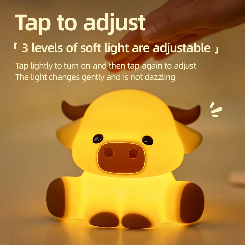 Veilleuse tactile vache lumiere douce bebe MaDouceVeilleuse