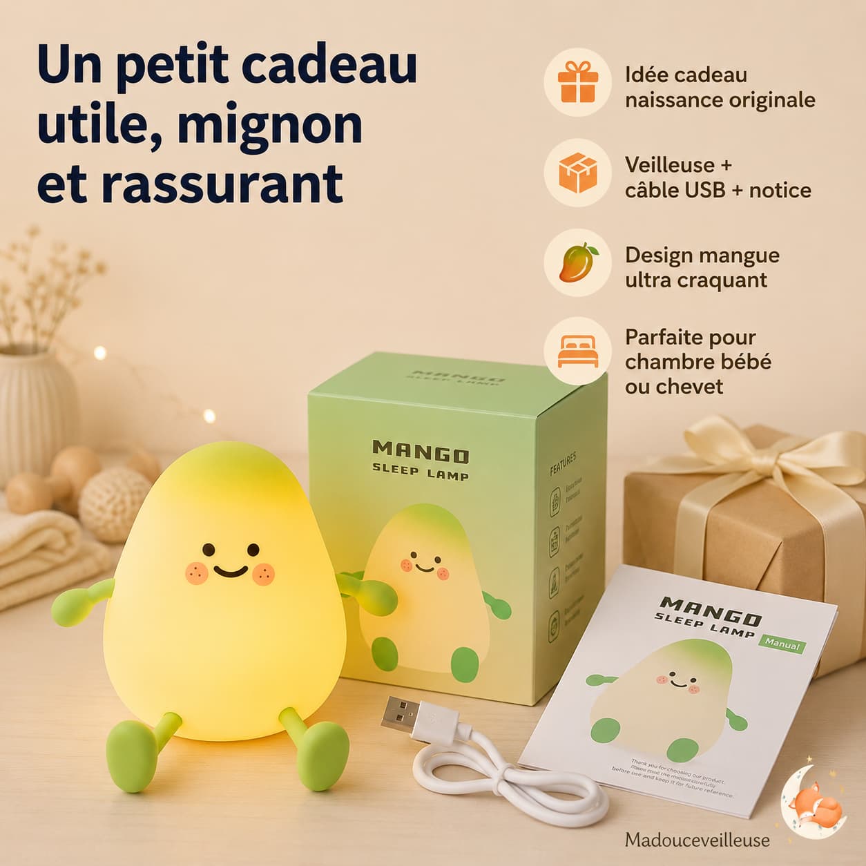 Veilleuse Mangue en silicone