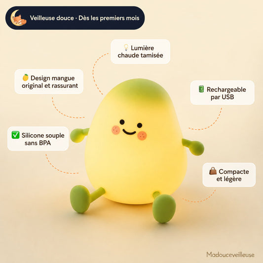 Veilleuse Mangue rechargeable en silicone