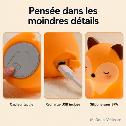 Veilleuse Renard en silicone - FoxyLight