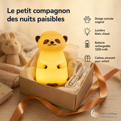 Veilleuse enfant suricate en silicone souple