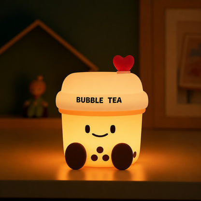 Veilleuse kawaii en silicone doux, lumière tactile et design gourmand pour chambre d'enfant