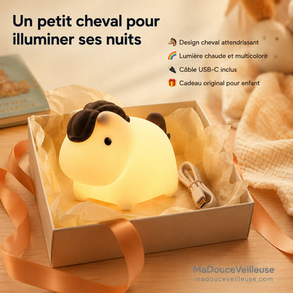 Veilleuse Cheval silicone rechargeable