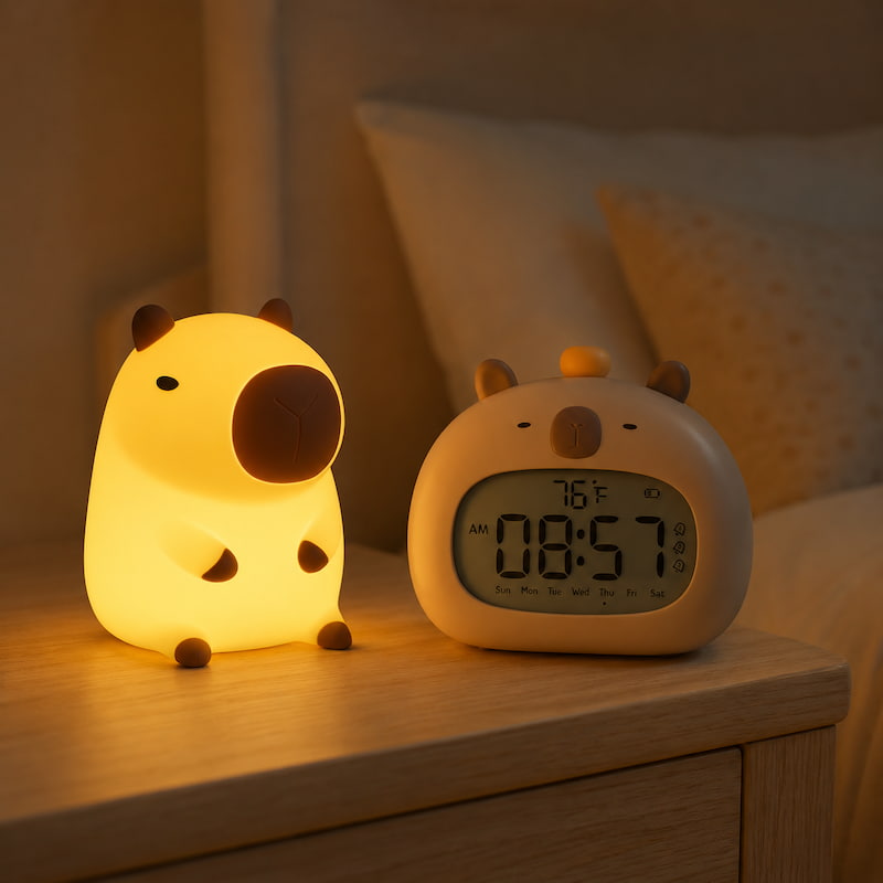 Pack Capybara | Réveil + Veilleuse 🦫