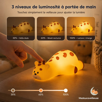 Veilleuse girafe en silicone - GirafLight