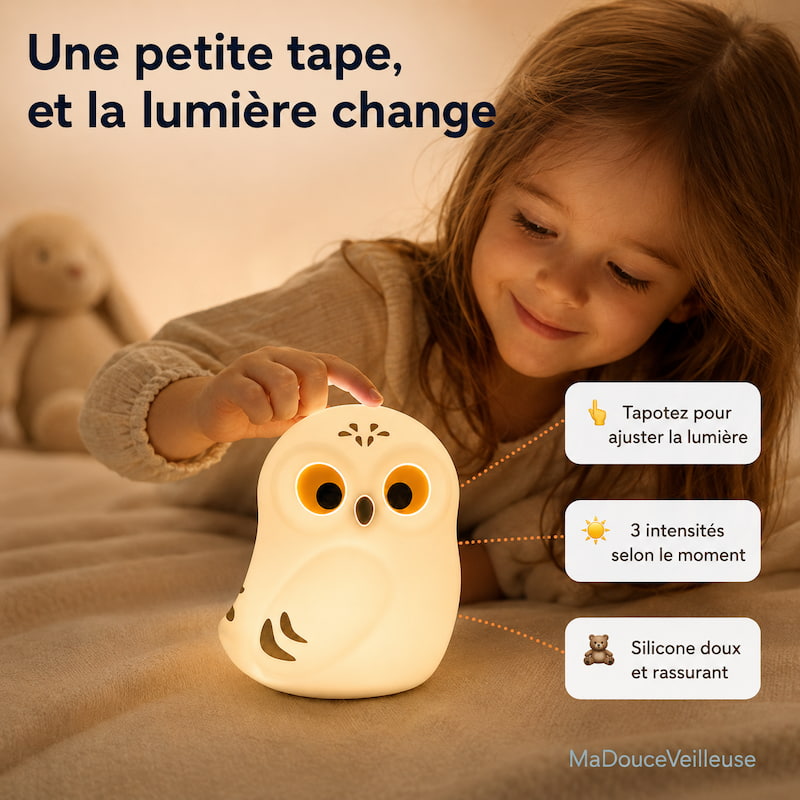 Veilleuse chouette en silicone - OwlLight