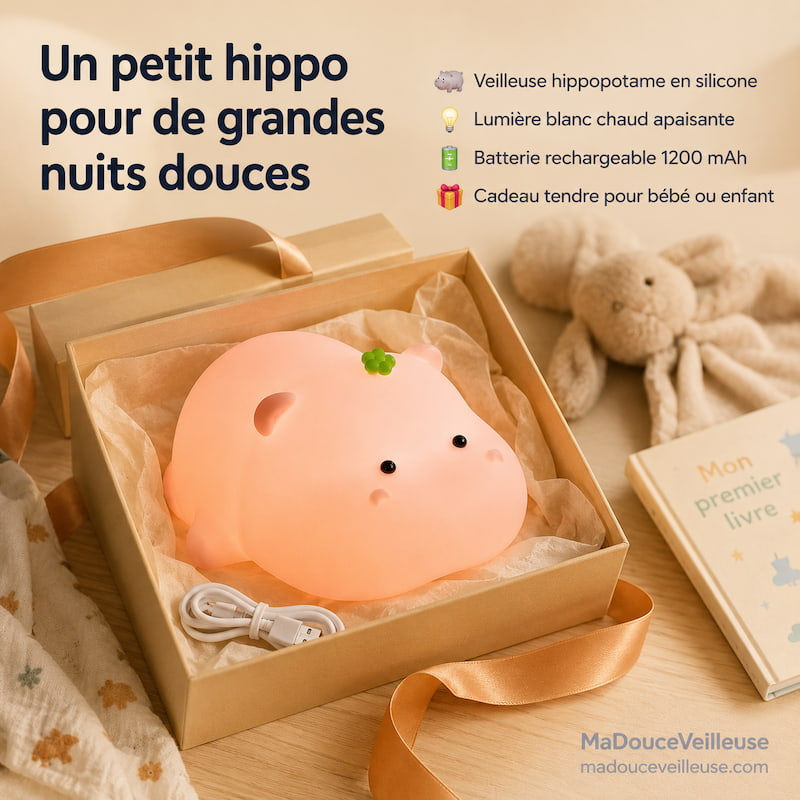 Veilleuse hippopotame bébé - HippoLight