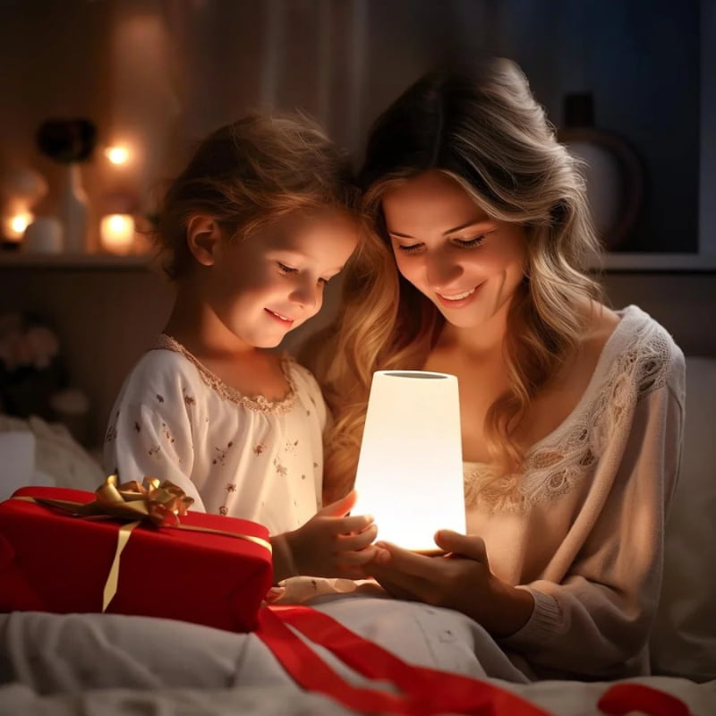 contrôle tactile 360° sur lampe LED multicolore