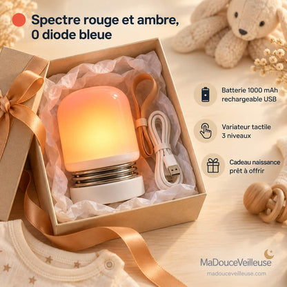 Veilleuse LED Monochromatique Sans Lumière Bleue - AmbreGlow