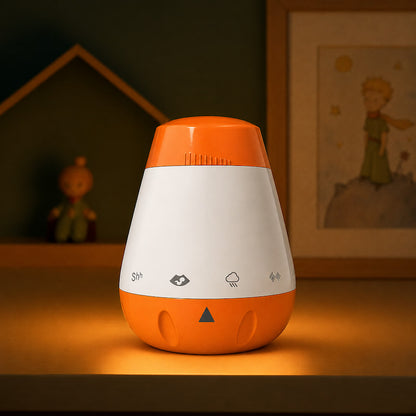 Veilleuse orange dans une chambre chaleureuse