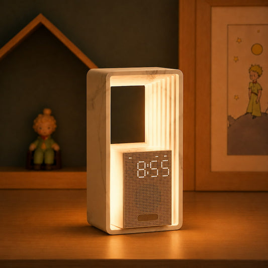 Veilleuse réveil design marbre - MarbleRise