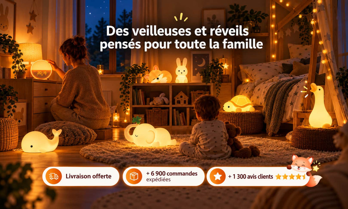 Bannière veilleuse enfant pour rassurer la nuit