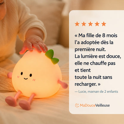 Avis cliente veilleuse peche silicone souple ans BPA