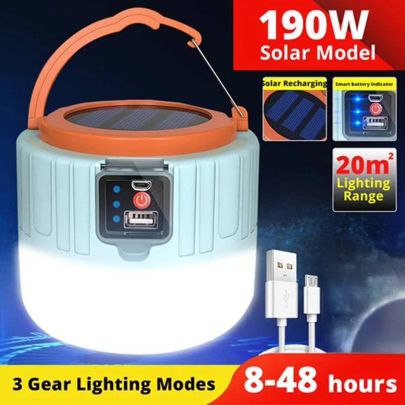 batterie d’appoint solaire avec lumière intégrée