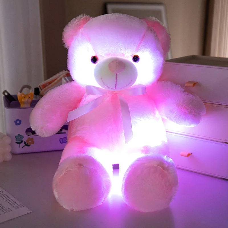 cadeau mignon peluche veilleuse ours

