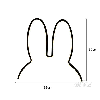 déco murale lumineuse lapin LED douce