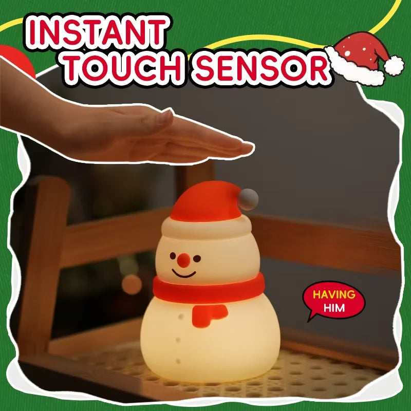 lampe bonhomme hiver silicone décorative