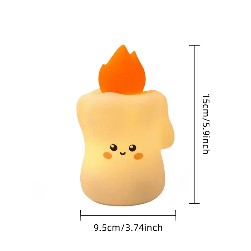 lampe bougie led tactile silicone