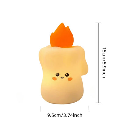 lampe bougie led tactile silicone