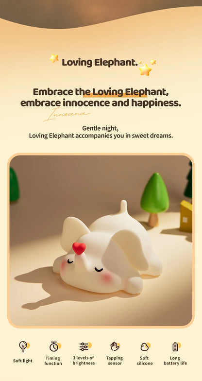 lampe éléphant rechargeable pour bébé