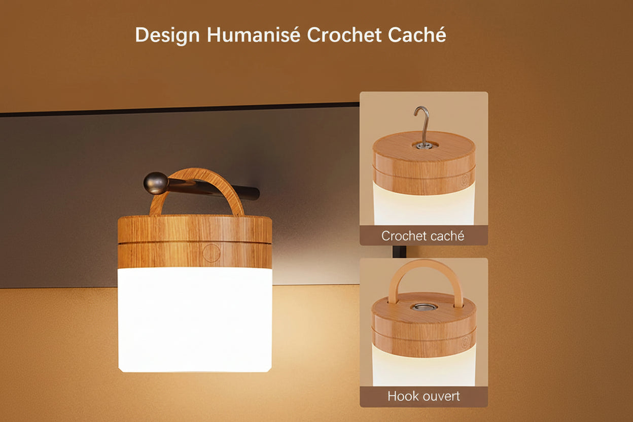 lampe enfant tactile multicolore allumée