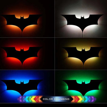 logo Batman lumineux chambre ado


