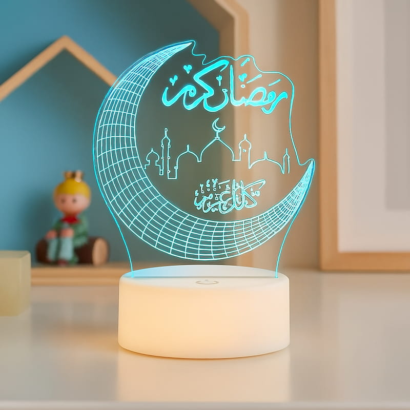 veilleuse coranique LED croissant de lune

