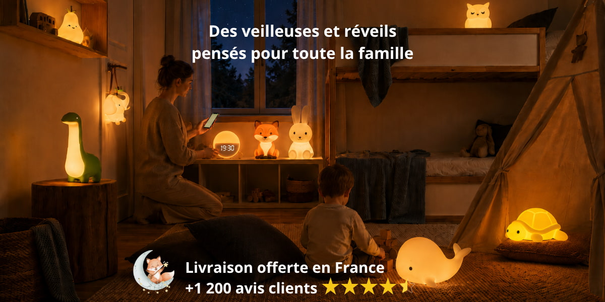 Bannière veilleuse enfant pour rassurer la nuit