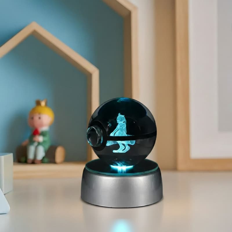 veilleuse mewtwo 3d boule cristal
