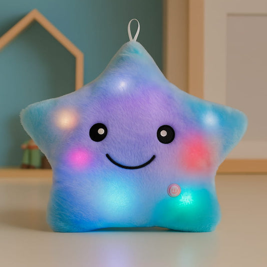 peluche étoile lumineuse bleu apaisant
